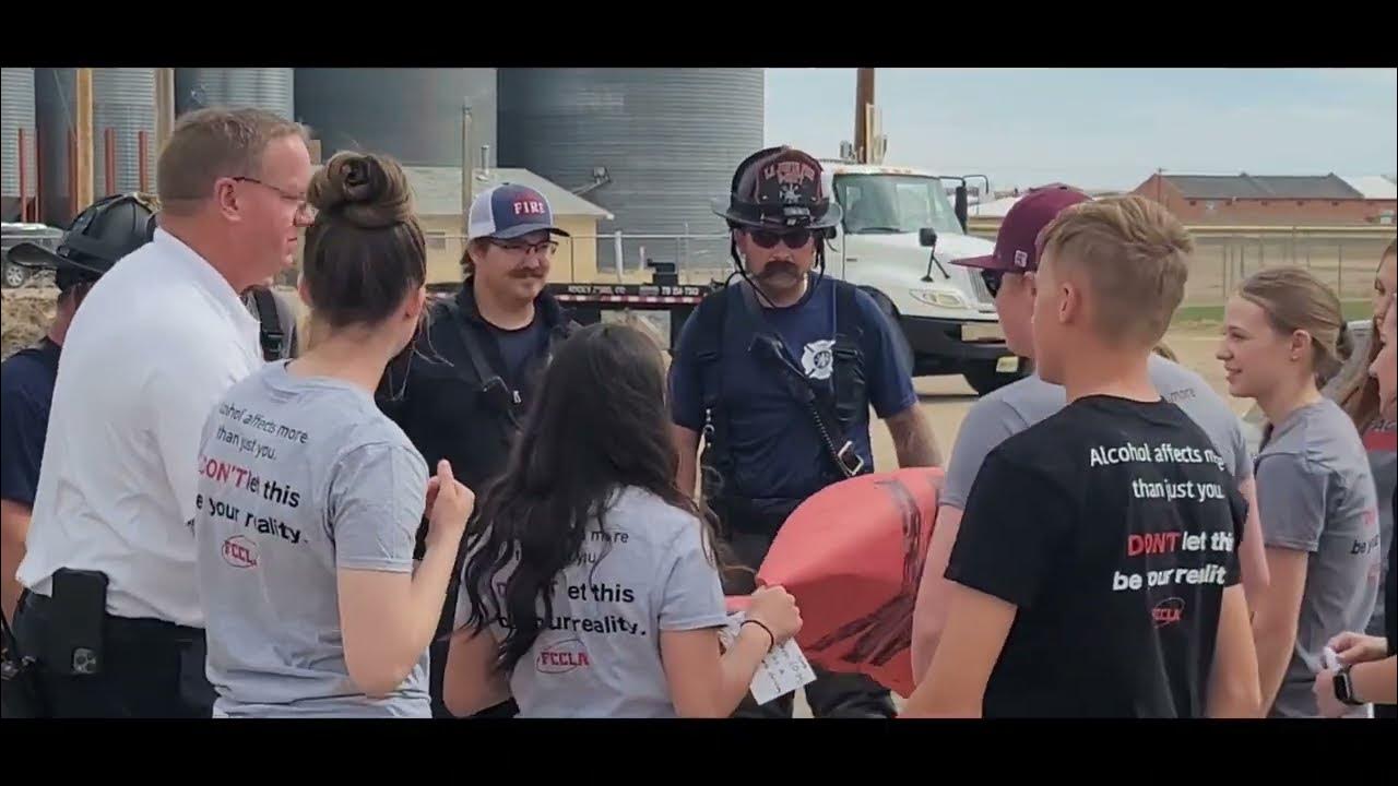 Swink High School students recently participated in a mock DUI Exercise