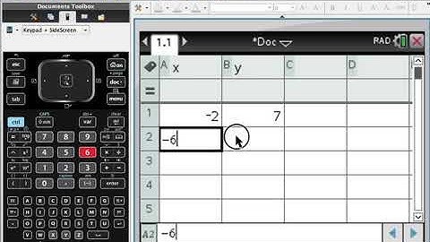 Using TiNspire to find equation of a straight line when given 2 points