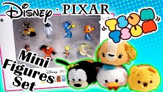 Disney Pixar Adorable Tsum Tsums & 8 Mini Figures Set - Wall-E, Finding Nemo, The Incredibles