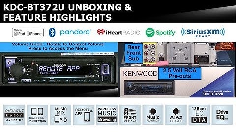 2018 KENWOOD KDC-BT372U Audio Receiver Unboxing & Feature Highlights