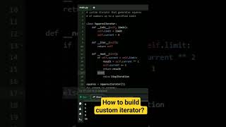 How to build custom iterator #pythonprogramming