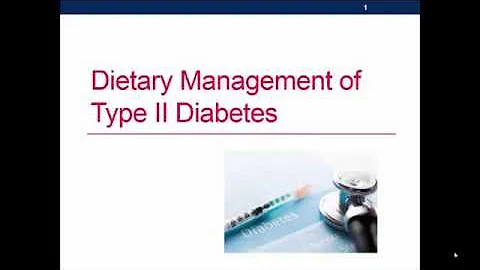 Online Lecture - Dietary Management of Type II Dia...