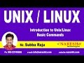 UNIX/Linux - Basic Commands | UNIX Tutorial | Mr. Subba Raju