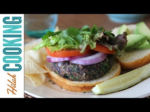 How to Make Black Bean Quinoa Burgers |  Hilah Cooking