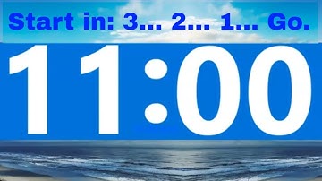 11 Minute Countdown Timer -Beep & Time Remaining at Each Minute * NO ADS DURING TIMER -No Music