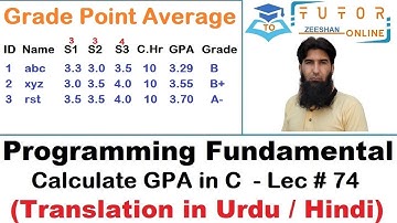 How to Calculate GPA | Array of Structure | C Language LECTURE – 74 |