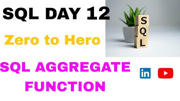 SQL DAY 12 - important AGGREGATE FUNCTIONS  PRACTICAL SQL QUERIES . Zero to Hero-30DaysChallenge#sql