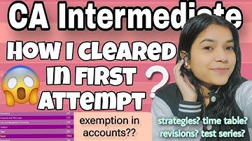 How I cleared CA Inter in first attempt || group1 || with exemption