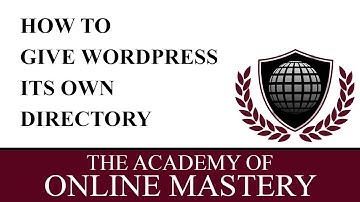 Giving WordPress Its Own Directory