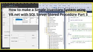 How to make a Simple Inventory System using VB.net with SQL Server Stored Procedure Part 3
