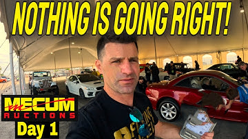 Day 1 was a Disaster! I tried selling 5 Cars at the Mecum Car Auction But Everything Went Wrong!