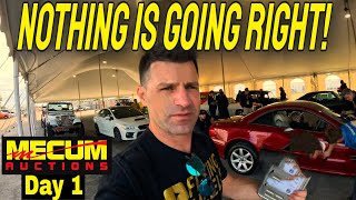 Day 1 was a Disaster! I tried selling 5 Cars at the Mecum Car Auction But Everything Went Wrong!