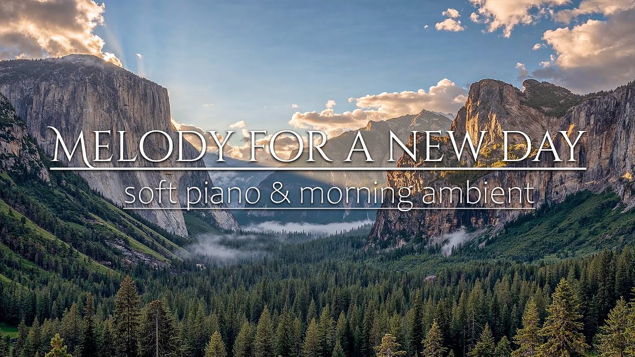 Soft Morning Piano | Crisp Mountain Air Ambience for Relaxation & Positive Energy 🌅