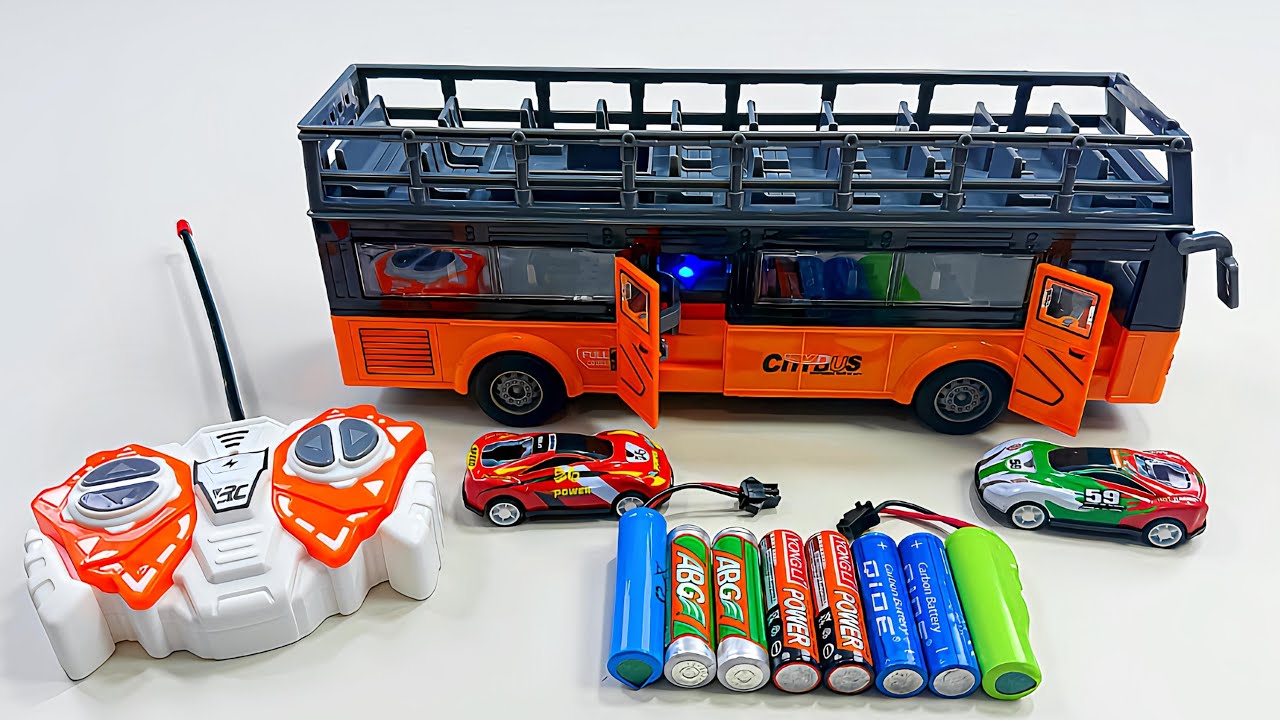 Unboxing City RC Bus,RC Concept Sports Car Model,Ev Police bus,Ev Transforming Stunt Cartoon Car
