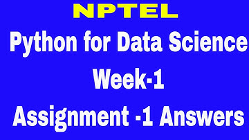 Python for Data Science Week 1 Assignment 1 || NPTEL