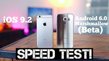 Galaxy S6 / S6 Edge (Android 6.0 Marshmallow) vs iPhone 6S (iOS 9.2) - Speed Test!