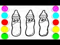 Drawing Baby Bottles for Kids | How to Draw a Baby Bottle #video #drawing #art #howtodraw
