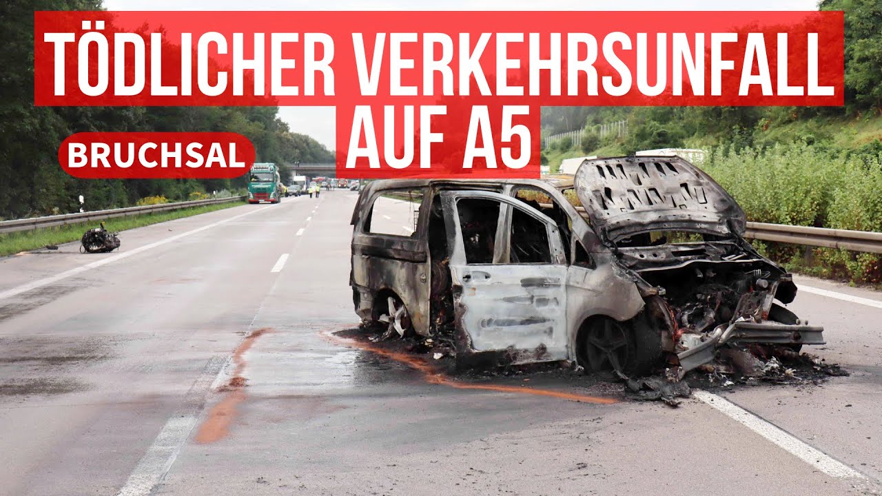 Zwei Tote bei Verkehrsunfall auf der A5
