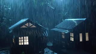 No Ads Rain Sounds for Sleeping - ASMR Extreme Rain on Tin Roof for Chronic Nighttime Insomnia #222