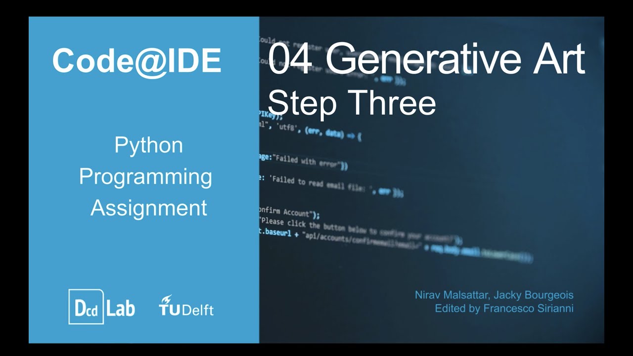 Code@IDE Python Programming Assignment 4: Generative Art - Step 3 - YouTube