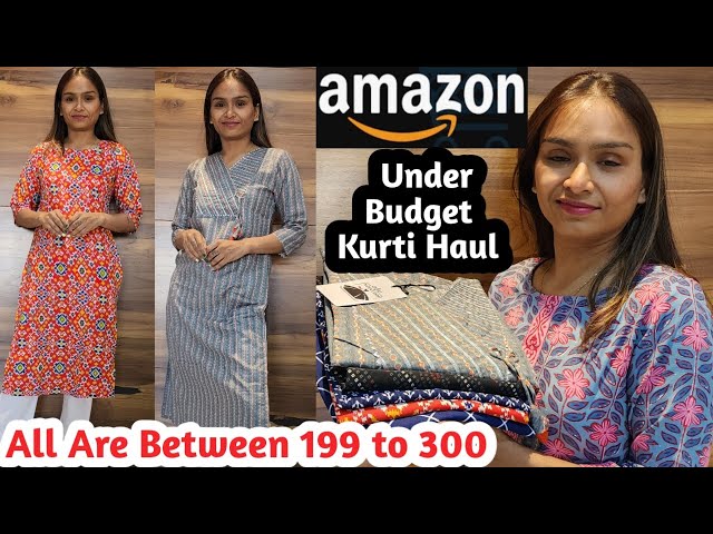 Amazon Kurti Haul | Kurtis Under 400/- | Online Kurti Haul | Telugu Vlogs |  Affordable Kurti Haul - YouTube