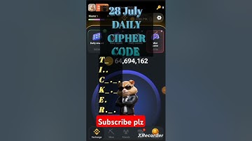 28 July hamster Kombat daily cipher code today#hamsterkombat#ciphercodes #hamsters#shorts#viralvideo