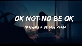 Marshmello & Demi Lovato -  Ok Not To Be Ok (lyrics video)