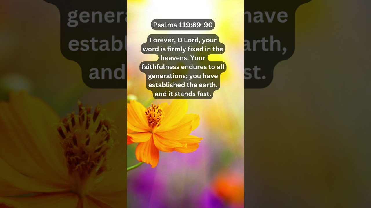 Journey of faith and spiritual growth | Psalms 119:89-90 Daily Bible Verse