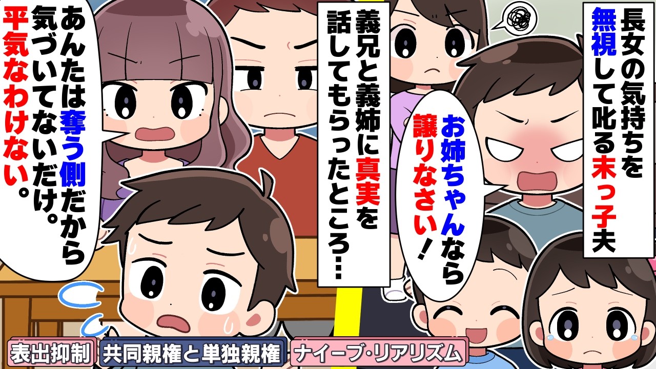 「お姉ちゃんなんだから貸してあげなさい」と言い続けた末っ子夫が、義兄・義姉の本音を聞いた途端、激昂して責任転嫁を始めた理由とは？リー・ロスの「ナイーブ・リアリズム」を解説【社会心理学】