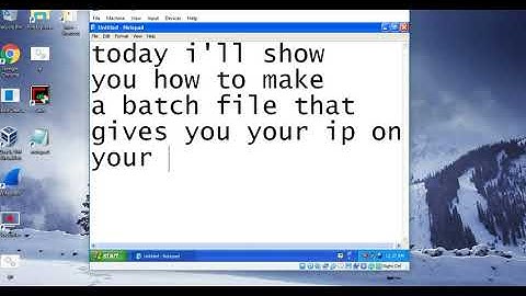 hacks How to create a batch file to grab IP.