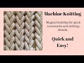 how to machine knit - short row - partial knitting