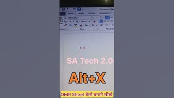 How to make OMR Sheet in MS Word? #tech #exceltips