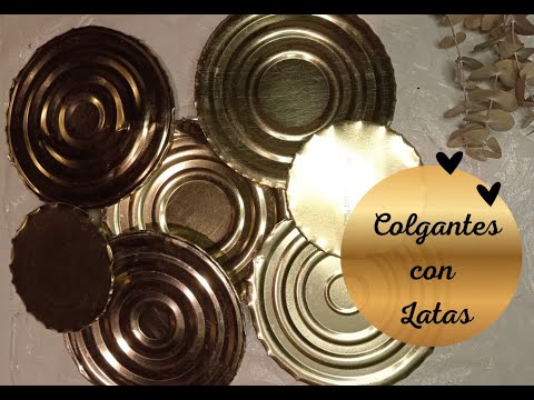 Ideas con LATAS - las convertimos en unos HERMOSOS COLGANTES 🎨🌼🍀👑🦋💲💡🌎🤗🌞🐞