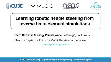 Learning robotic needle steering from inverse finite element simulations