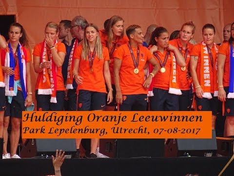 Huldiging Oranje Leeuwinnen (Park Lepelenburg, Utrecht, 07-08-2017)