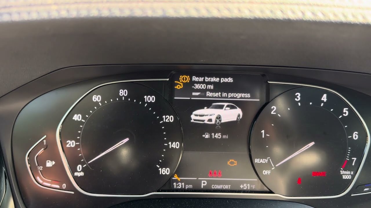 How to reset the BMW brake pad service light - G20 - YouTube