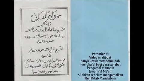 Pembacaan Manaqib Jawahirul Ma