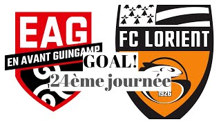 Guingamp - Lorient [(2)-1] GOAL 90' (Youssouf M'Changama) 24ème journée 2019/20