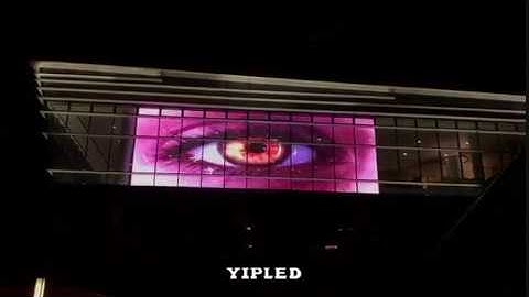 Building facade front look with YIPLED transparent led display solution