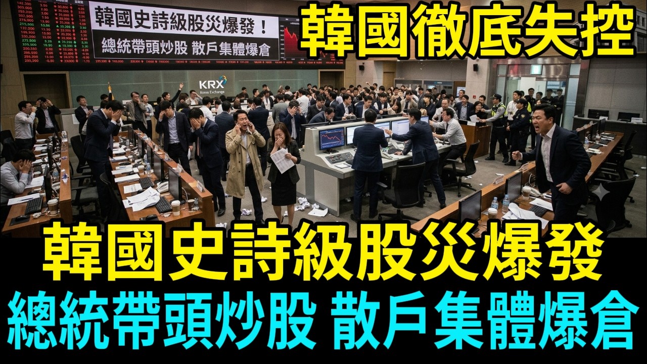 【深度揭秘】韓國史詩級股災爆發!36萬散戶集體爆倉,總統帶頭炒股最終全盤崩塌!韓國全民暴富的黃金時代,為什麼只持續了20天?