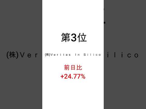株価値上がりランキング TOP5 2024年03月26日(火)