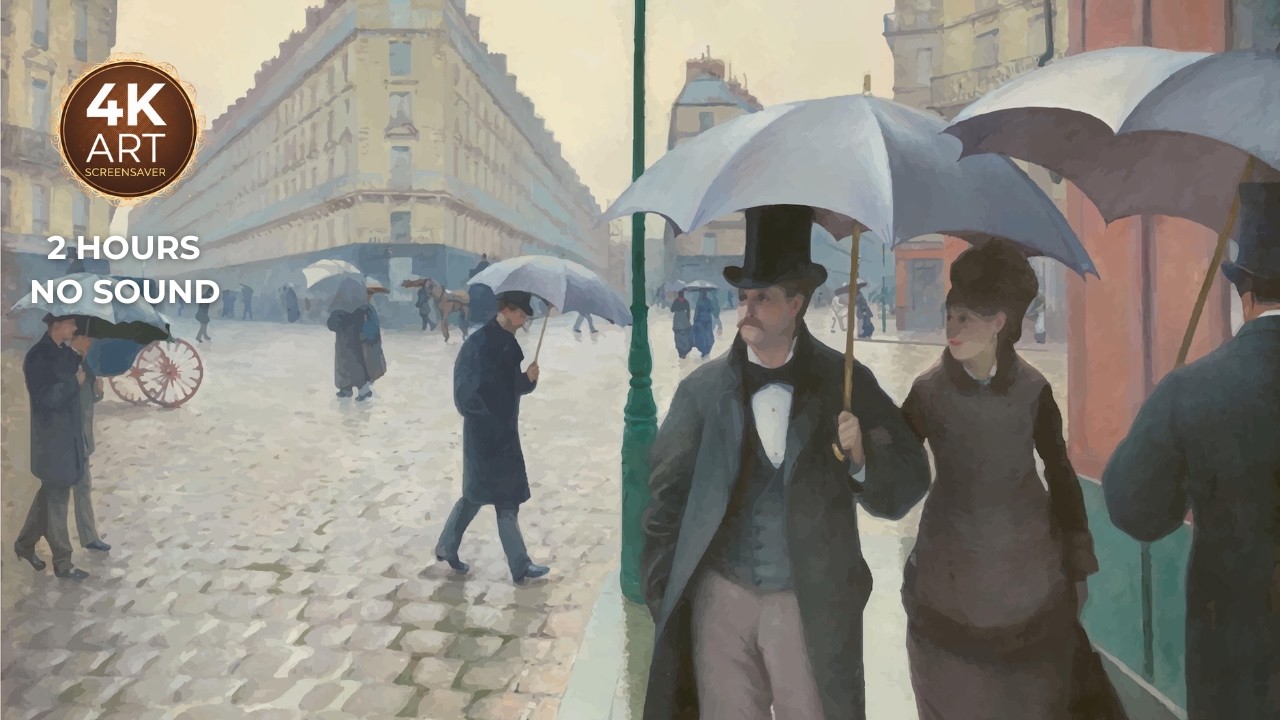 2 Hours Under the Rain I Caillebotte Paris Screensaver