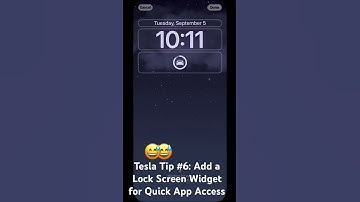 Tesla Tip #6: Add a Lock Screen Widget for Quick App Access #tesla #teslamodel3 #car