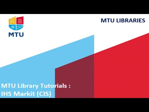 IHS Markit / CIS Database Tutorial