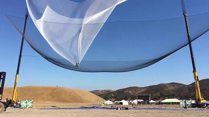 Luke Jumps from 65ft into net with secondary net in place.