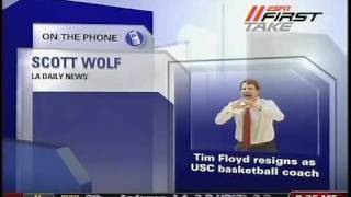 Scott Wolf Addressing ESPN's First Take About Tim Floyd's Resignation
