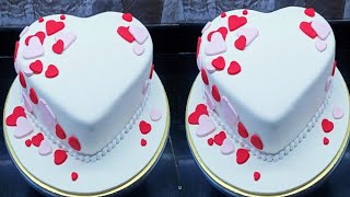 #new heart shape#fondant #cake decoration#heart shape#cake #design