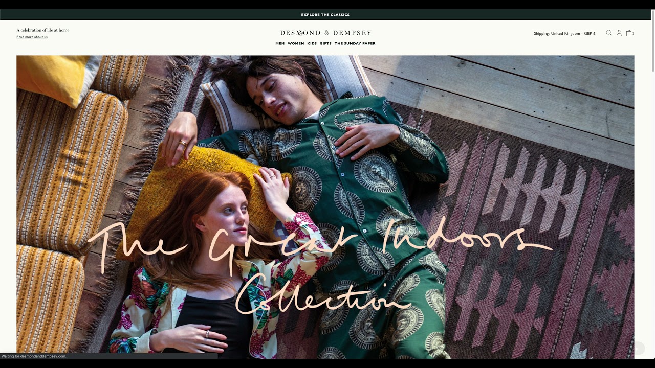 Desmond & Dempsey HomePage Nav Basket