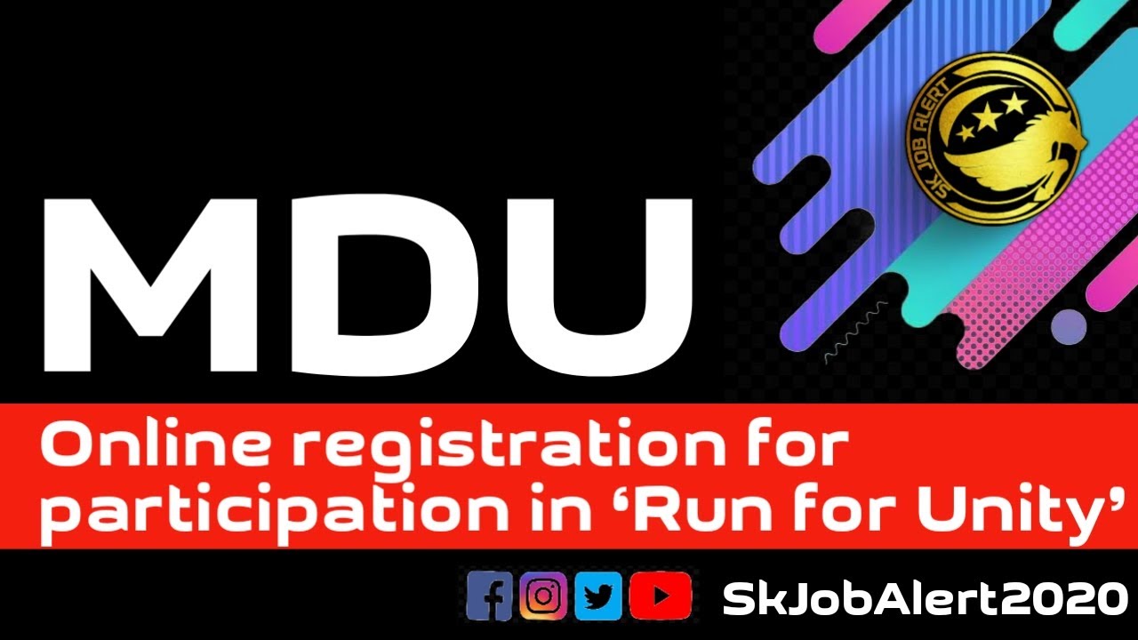 MDU || Run For Unity 2022 || Rashtriya Ekta Divas || Mdu Physical Counseling 2022 || Skjobalert