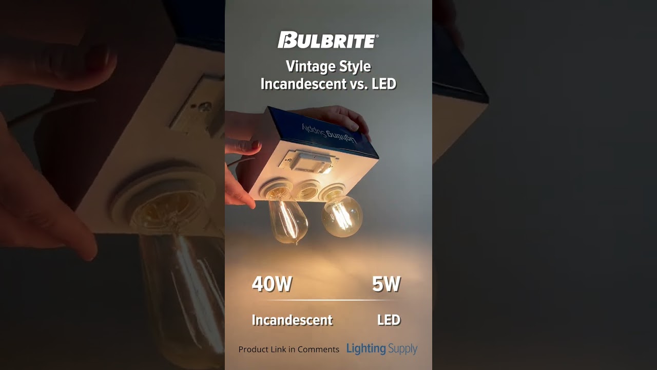 Bulbrite Vintage Style Bulbs (Incandescent vs. LED) 